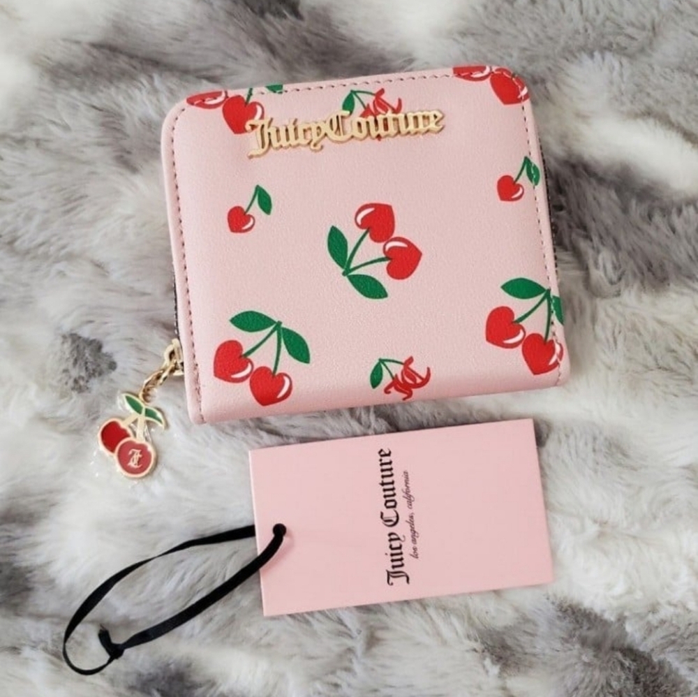 Juicy Couture Juicy Fruit Zip Around Wallet cherries